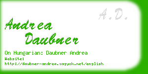 andrea daubner business card